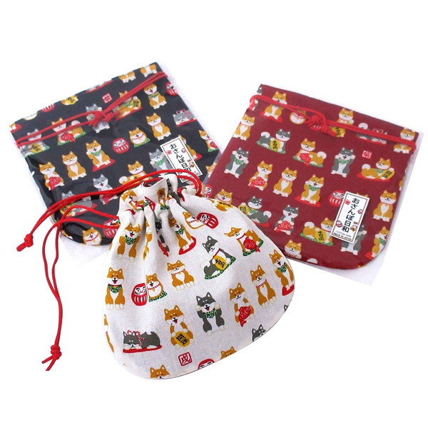 おさんぽ日和 小巾着(3色アソート)