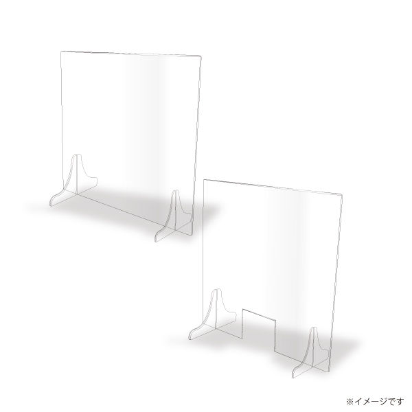飛沫防止アクリルパネル正方形窓あり/窓なし