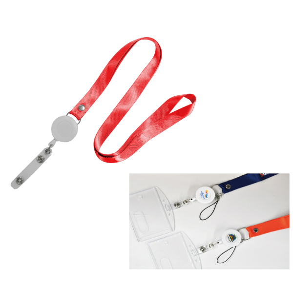 伸縮リール付ネックホルダー