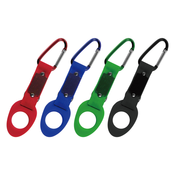 カラビナ付ペットボトルホルダー(4色アソート)