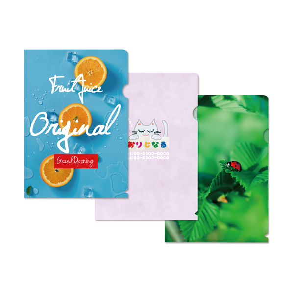 A4クリアファイル全面フルカラー印刷