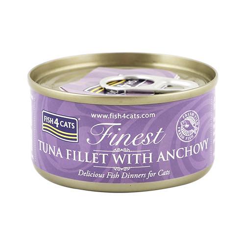 【FISH4CATS】フィッシュフォーキャット 缶詰「ツナ＆アンチョビ」TUNA FILLET WITH ANCHOVY
