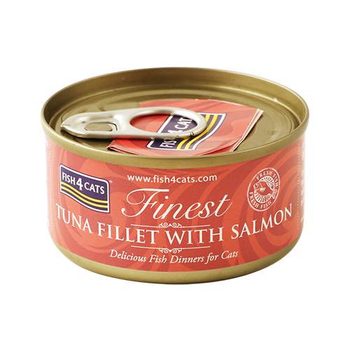 【FISH4CATS】フィッシュフォーキャット 缶詰「ツナ＆サーモン」TUNA FILLET WITH SALMON