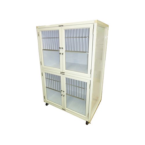 【P.L.A.S.Corporation】ペットホテル用2段マンション犬舎（HW-800GN-2）