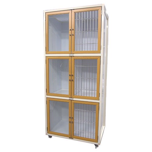 【P.L.A.S.Corporation】ペットホテル用3段マンション犬舎（HWM-800G）