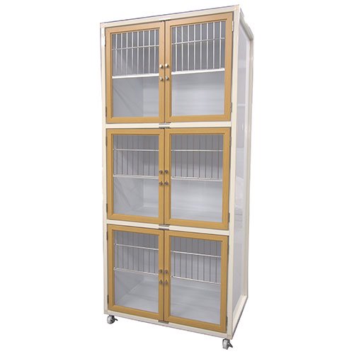【P.L.A.S.Corporation】ペットホテル用3段マンション犬舎（HWM-800GN）
