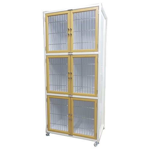 【P.L.A.S.Corporation】ペットホテル用3段マンション犬舎（HWM-800N）