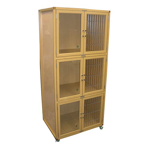 【P.L.A.S.Corporation】ペットホテル用3段マンション犬舎（HM-800G）