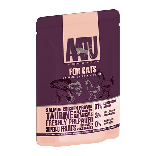 【AATU】FOR CATS / アートゥー　フォーキャット　サーモン＆チキン＆エビ（総合栄養食）＜85g＞