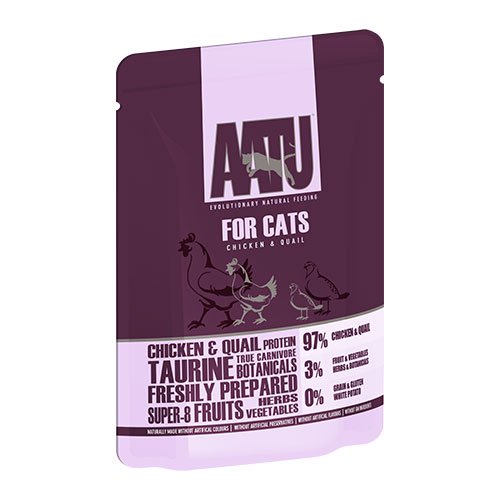 【AATU】FOR CATS / アートゥー　フォーキャット　チキン＆ウズラ（総合栄養食）＜85g＞