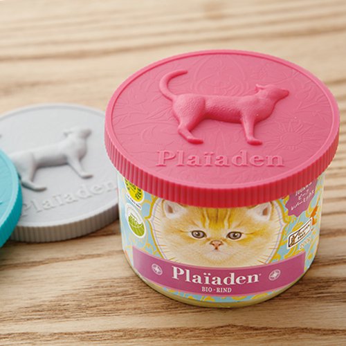 プレイアーデン　缶詰保存用キャップ（キャットレリーフ）全5色