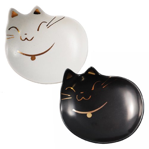 【瀬戸焼】猫用食器　猫の耳　おやつ用小皿