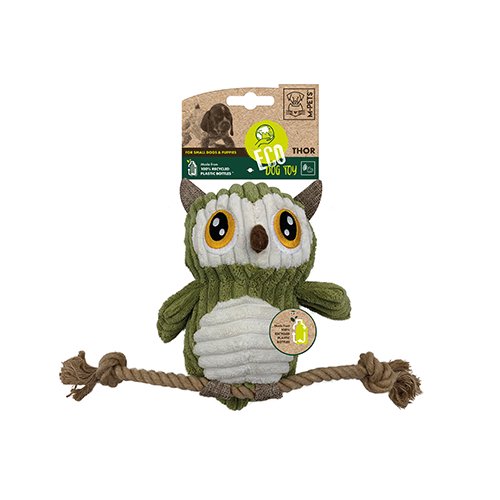 【M-PETS】エムペッツ　ECOドッグトイ　フクロウのソー