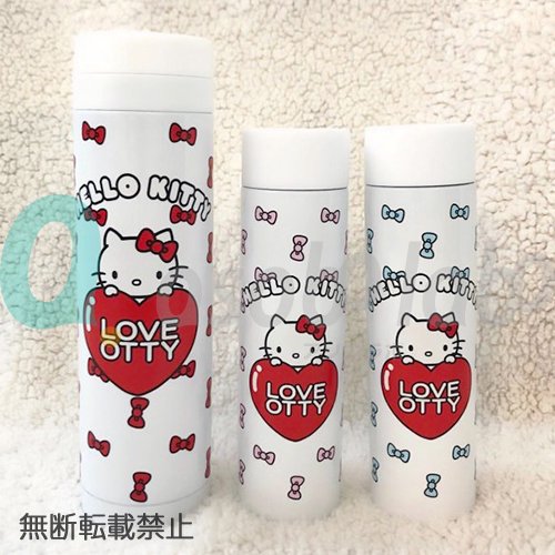 【Otty】Otty×HELLO KITTY　/　オッティ×ハローキティーコラボ　リボン柄のスリムサーモボトル　＜全3色・2サイズ＞