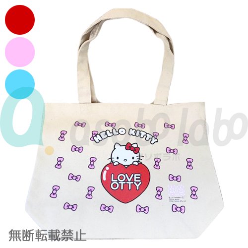 【Otty】Otty×HELLO KITTY　/　リボン柄のトートバッグ　＜全3色＞