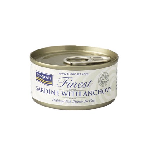 【FISH4CATS】フィッシュフォーキャット 缶詰「イワシ＆アンチョビ」SARDINE WITH ANCHOVY 70g