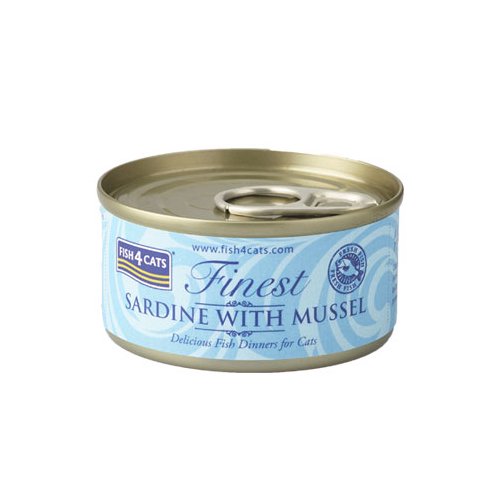 【FISH4CATS】フィッシュフォーキャット 缶詰「イワシ＆緑イ貝」SARDINE WITH MUSSEL 70g