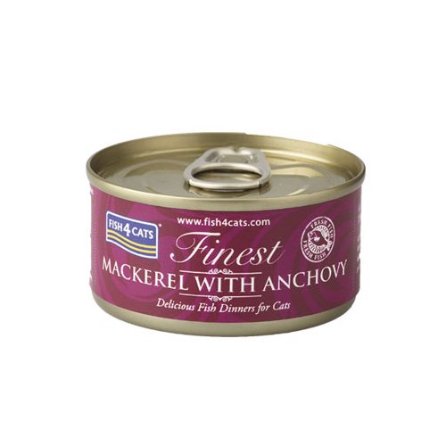 【FISH4CATS】フィッシュフォーキャット 缶詰「サバ＆アンチョビ」MACKEREL WITH ANCHOVY 70g