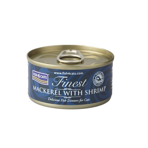 【FISH4CATS】フィッシュフォーキャット 缶詰「サバ＆小エビ」MACKEREL WITH SHRIMP 70g