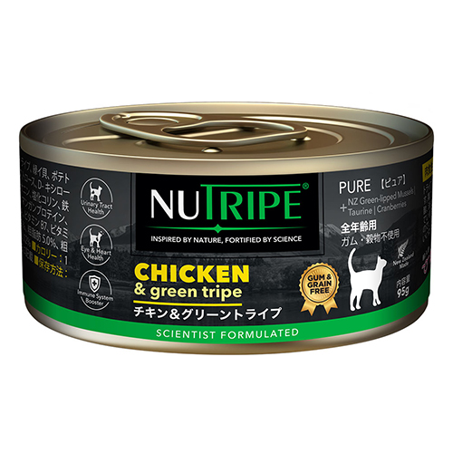 【NUTRIPE】ニュートライプ　ピュア　チキン＆グリーントライプ　＜猫用＞