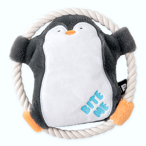 【BITE ME】バイトミー　ハグミーロープおもちゃ　ペンギン