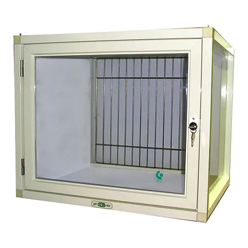 【P.L.A.S.Corporation】前・背面鍵開閉型ケージ・犬舎・ショーケース　前面ガラス扉（SPS-600）