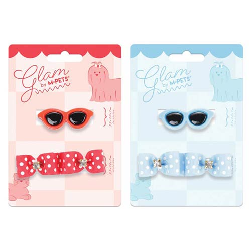 【M-PETS】エムペッツ　GLAMヘアーアクセサリー CLIP&RUBBER サングラス＜全2色＞