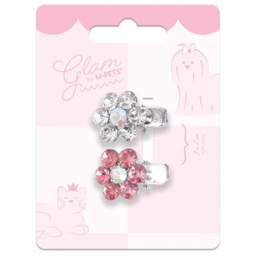 【M-PETS】エムペッツ　GLAMヘアーアクセサリー CLIP きらきらフラワー