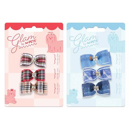 【M-PETS】エムペッツ　GLAMヘアーアクセサリー RUBBER ビジュリボン＜全2色＞