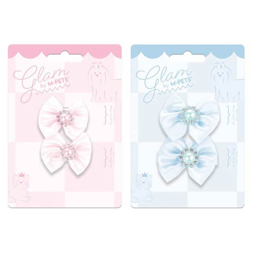 【M-PETS】エムペッツ　GLAMヘアーアクセサリー RUBBER パールリボン＜全2色＞