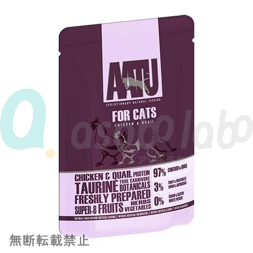 【AATU】FOR CATS / アートゥー　フォーキャット　チキン＆ウズラ（総合栄養食）＜85g＞
