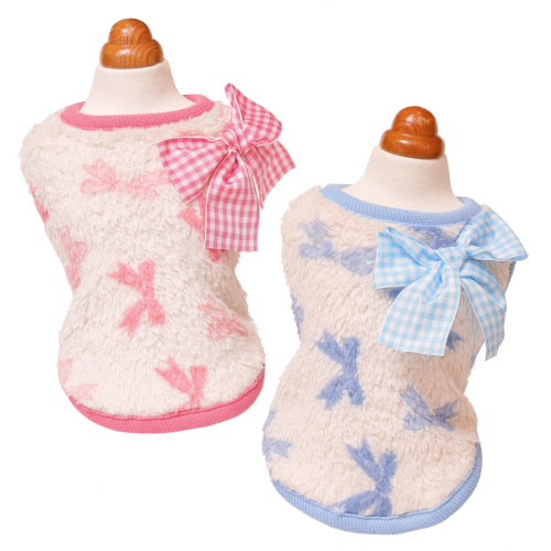 【GODPIVA】テラボアふわもこルームタンク　リボン柄［ゴッドピバ］