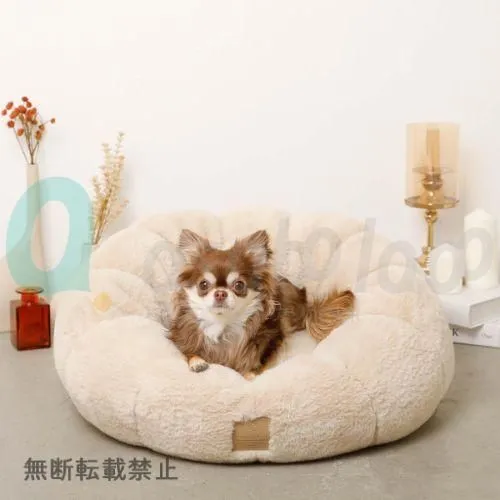 【moncheri】モンシェリ　クロワッサン風ファーベッド