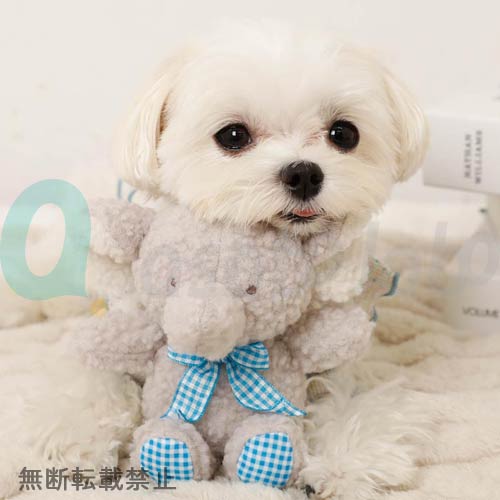 【moncheri】モンシェリ　ぞうさんギンガムチェックリボンぬいぐるみ