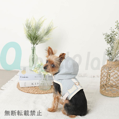 【moncheri】モンシェリ　冷感防虫バイカラーフード付きハーネス+リードSET（保冷剤対応）　＜全2色＞