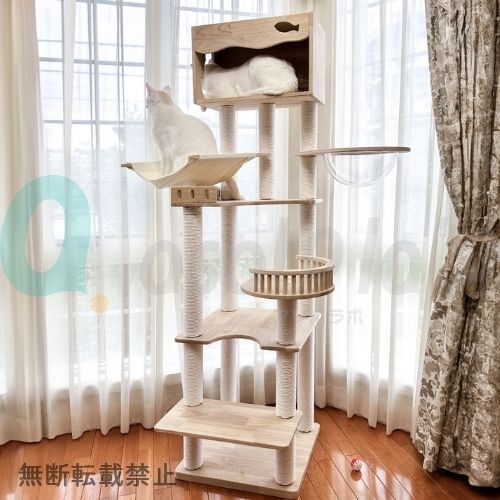 ONEKOSAMA OINUSAMA　木製キャットタワー RESORT