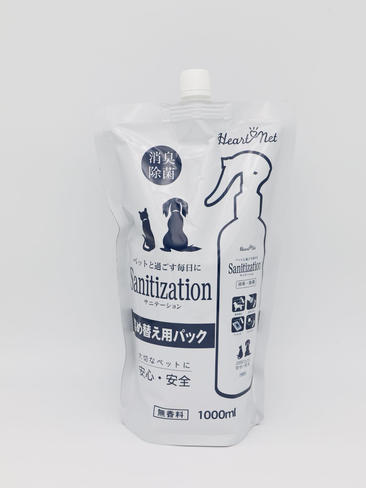 瞬間除菌消臭剤 サニテーション (次亜塩素酸水) 詰替えパック 1L × 4パック