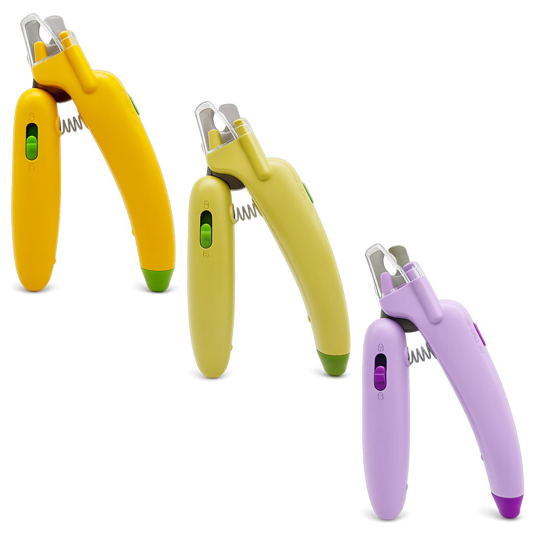 【ペット用お手入れ用品】BANANA爪切り 爪ヤスリ付 LEDライト付