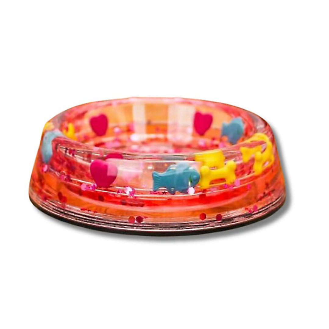 【ペット用 食器】フローター キラキラボウル レッド