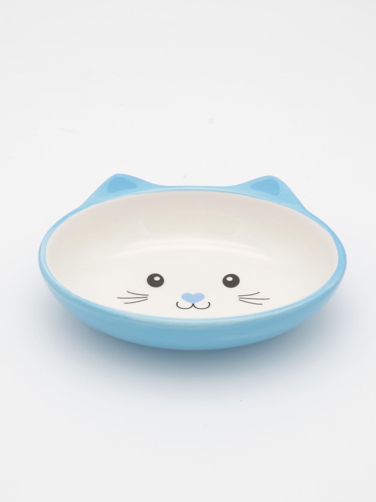 Catフェイス浅皿タイプ ブルー