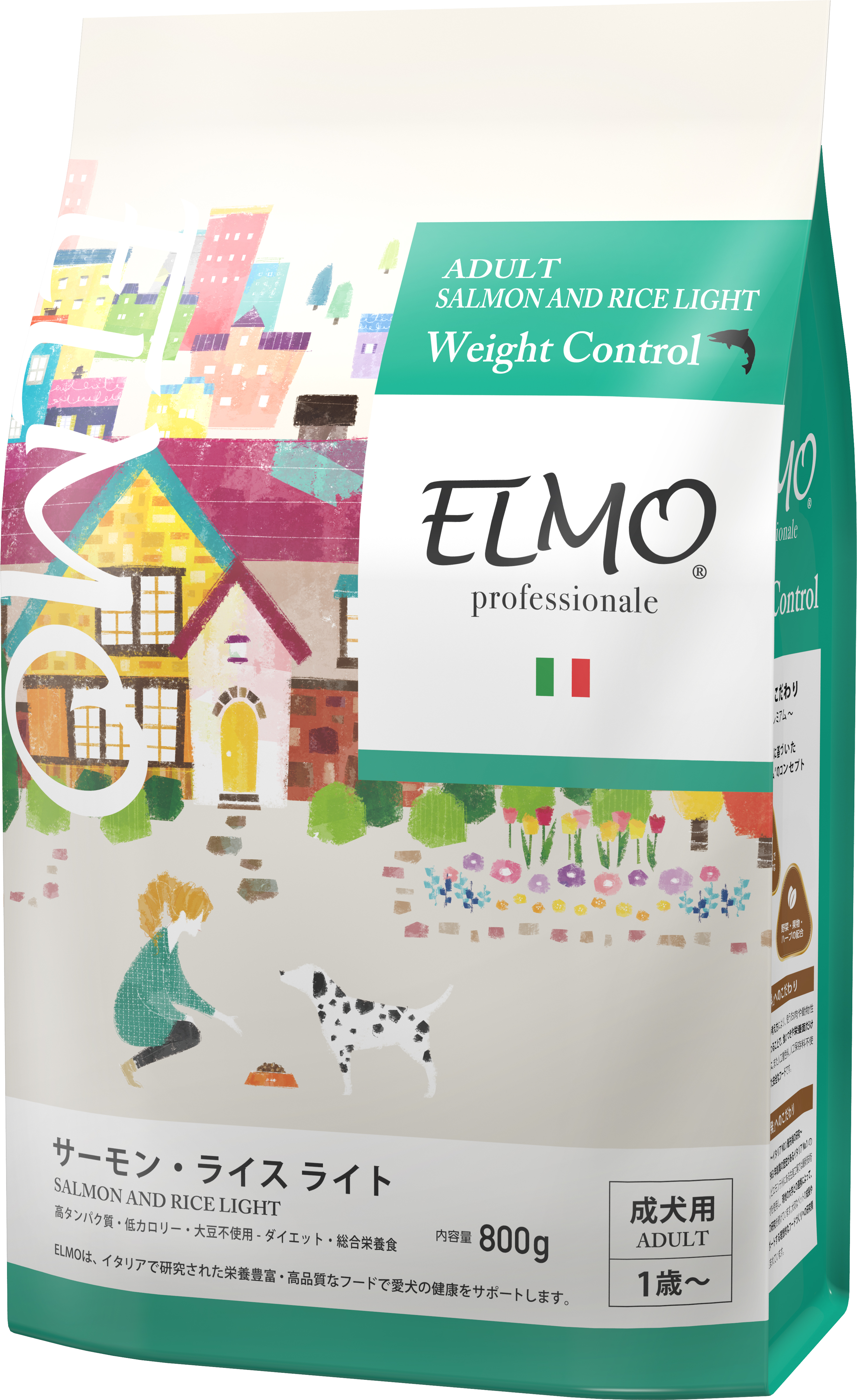 【成犬用 ドッグフード】ELMO/エルモ プロフェッショナーレ サーモン・ライス ライト3kg