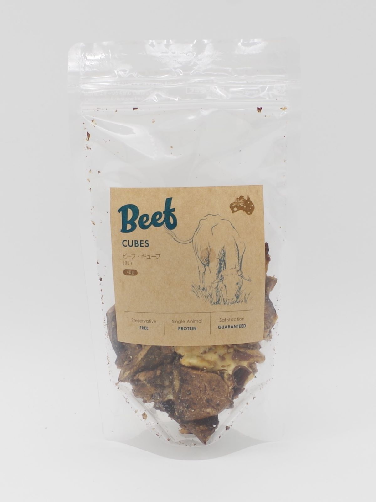Bark & Beyond ビーフキューブ 40g 無添加 オーストラリア産