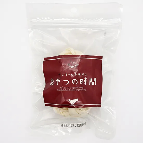 おやつの時間 牛皮ガム編込みボール 2個入り ミルク