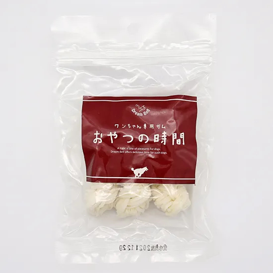 おやつの時間 牛皮ガム編込みボーン 3本入り ミルク