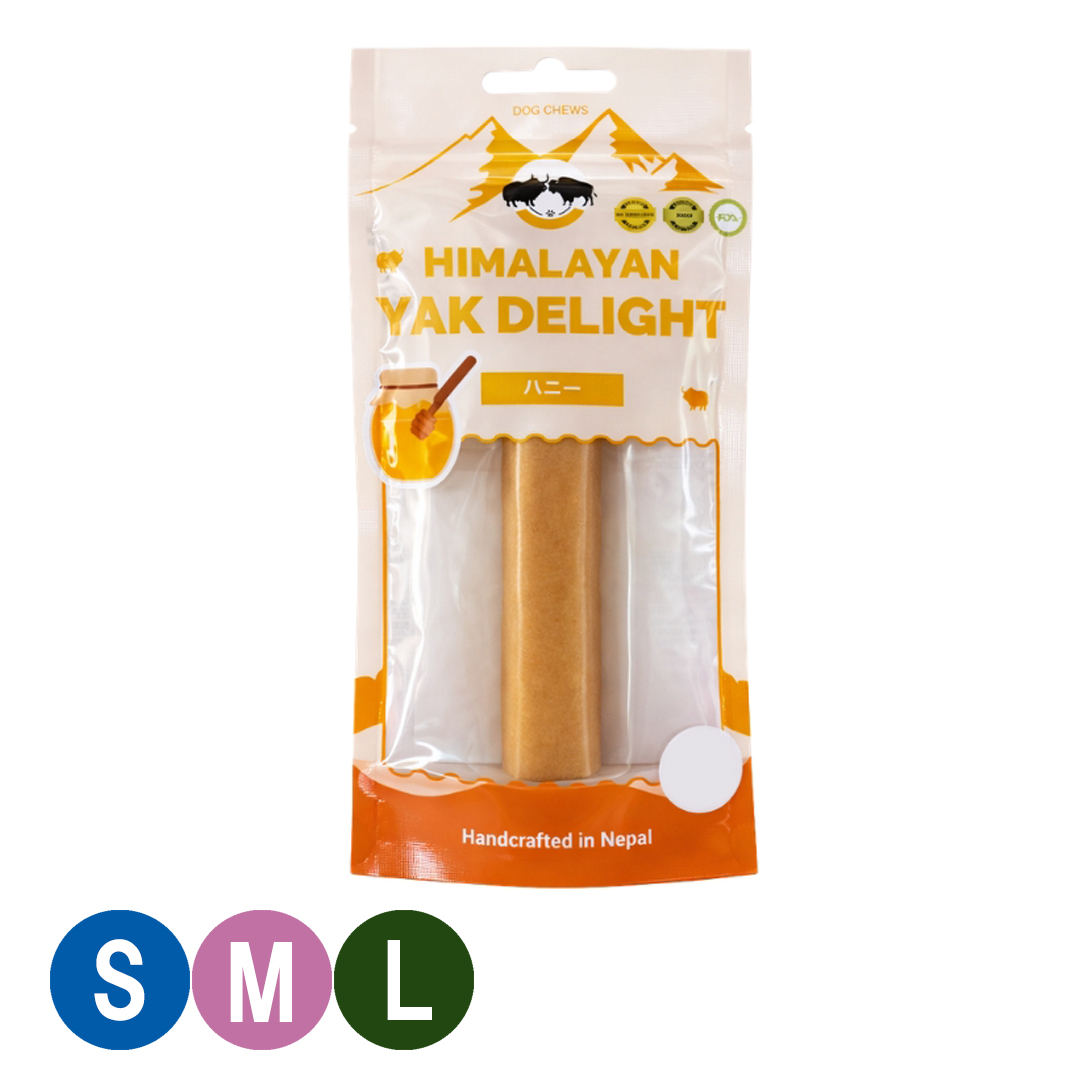 【犬用おやつ】ヤクチーズ ハニー HIMALAYAN YAK DELIGHT（Sサイズ/Mサイズ/Lサイズ）×1本