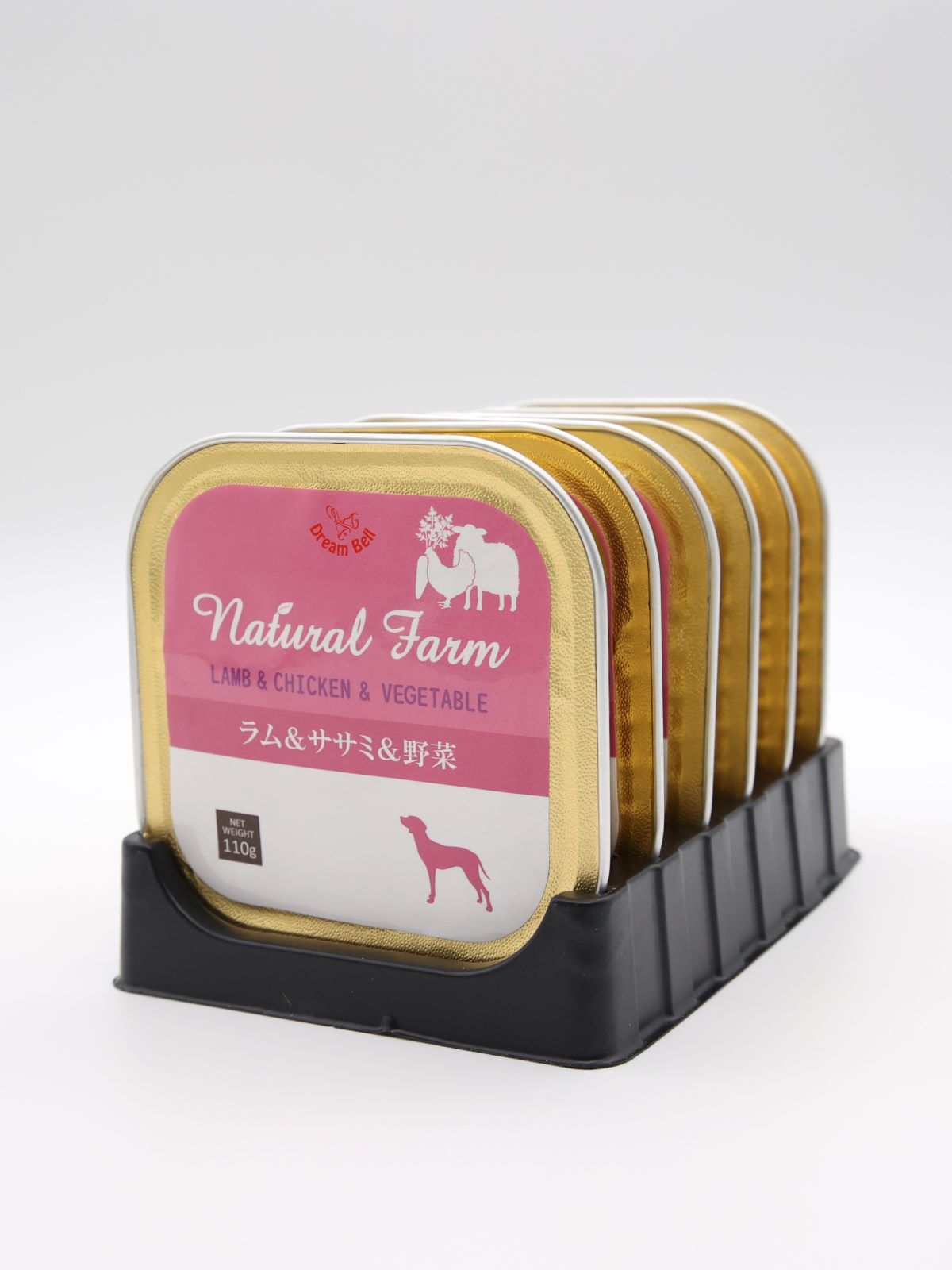 ナチュラルファーム 犬用 ラム＆ササミ＆野菜(110g×6個)