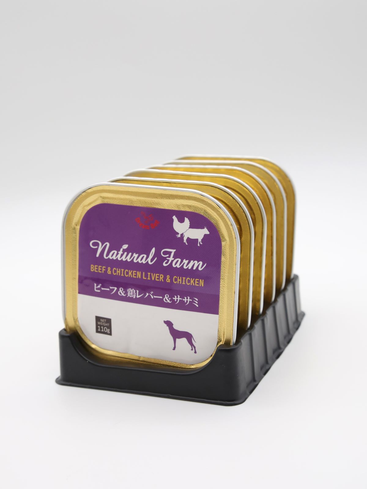 ナチュラルファーム 犬用 ビーフ＆鶏レバー＆ササミ(110g×6個)