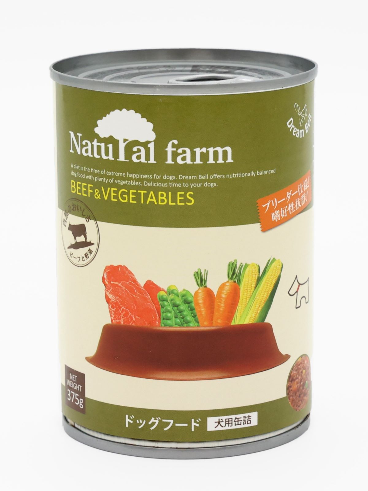 ナチュラルファーム 犬用 ビーフと野菜(375g)