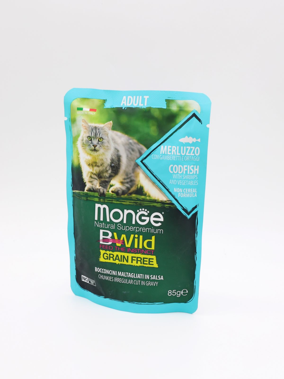 Bwild/ビーワイルド パウチ タラwithシュリンプ&ベジタブル(85g×28袋)(猫)