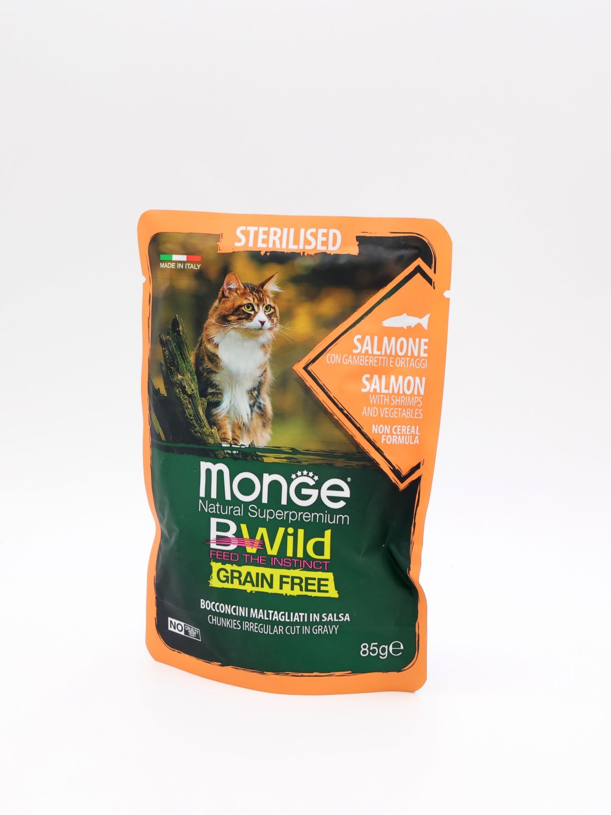 Bwild/ビーワイルド パウチ サーモンwithシュリンプ&ベジタブル(85g×28袋)(猫)